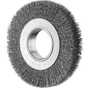 Pferd Wheel Brush with Arbor Hole Crimped with Adaptor 150 x 25mm 43505101 - AIMS Industrial Supplies
