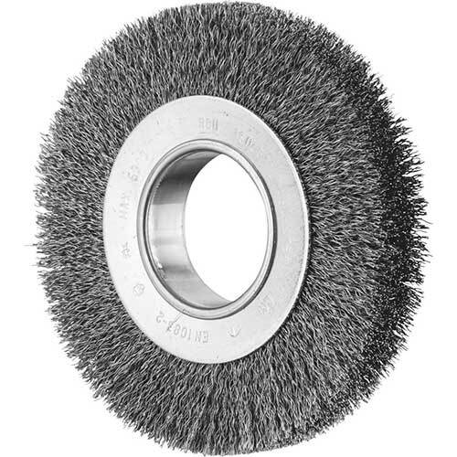 Pferd Wheel Brush with Arbor Hole Crimped with Adaptor 150 x 25mm 43505101 - AIMS Industrial Supplies