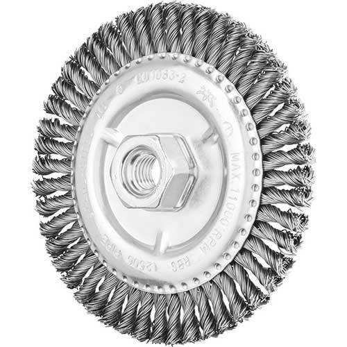 Pferd Wheel Brush with Arbor Twist Knot Pipeliner 125mm M14 43302502 - Pack of 10 - AIMS Industrial Supplies