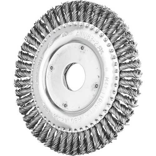 Pferd Wheel Brush with Arbor Twist Knot Steel 125 x 6mm 43302501 - Pack of 101