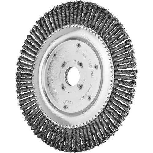 Pferd Wheel Brush with Arbor Twist Knot Steel RBG 178 x 6mm 43303804 - Pack of 10 - AIMS Industrial Supplies