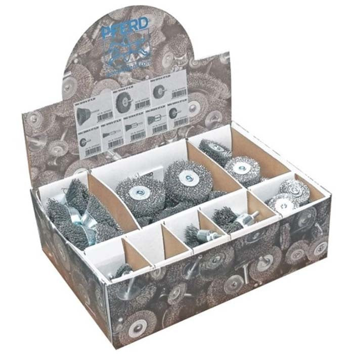 Pferd Wire Brush Set Steel 6mm Mounted Shaft 43900001 - 80pcs./Set1