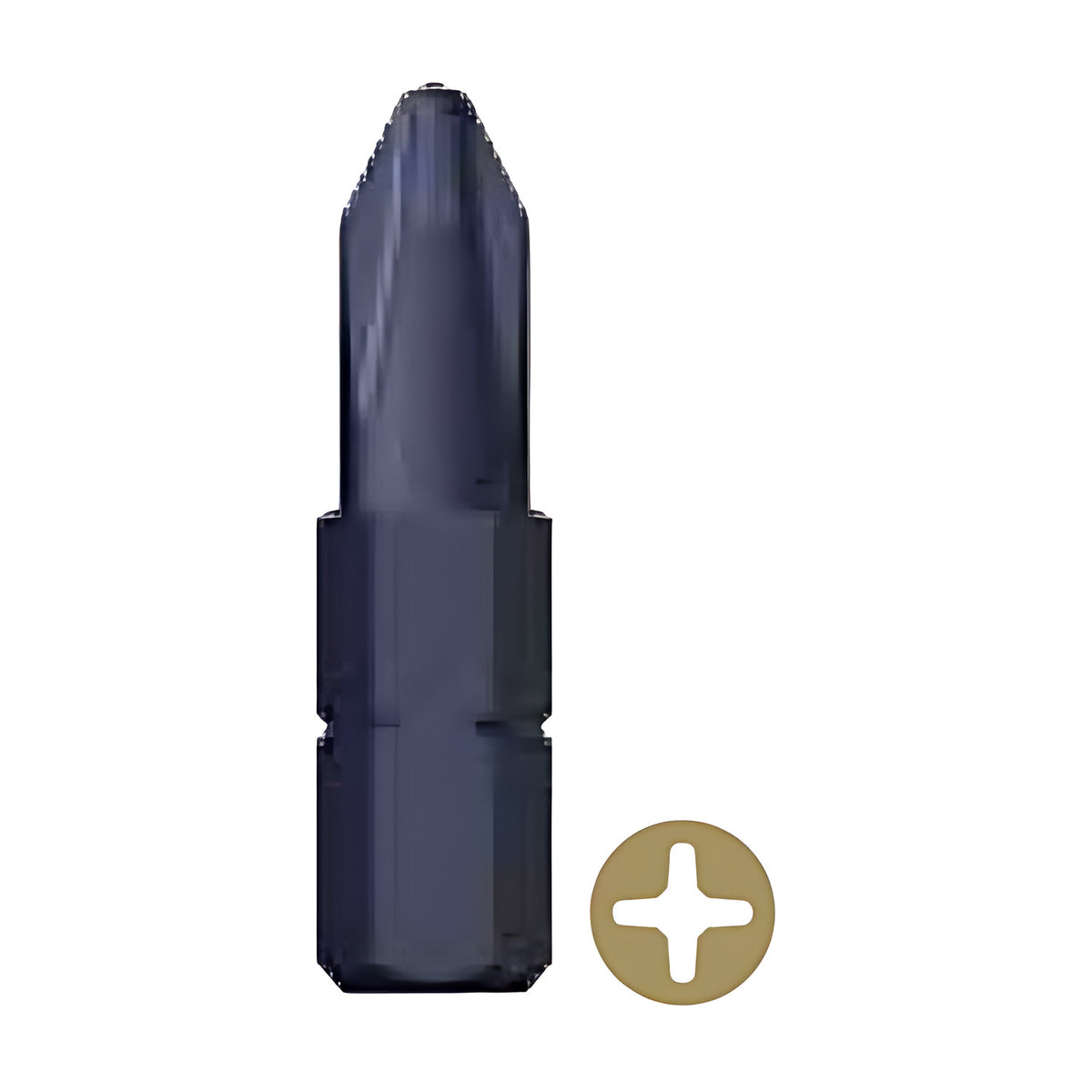 Hobson PH2 standard insert Phillips bit, dark blue-black finish, with a Phillips cross icon beside it