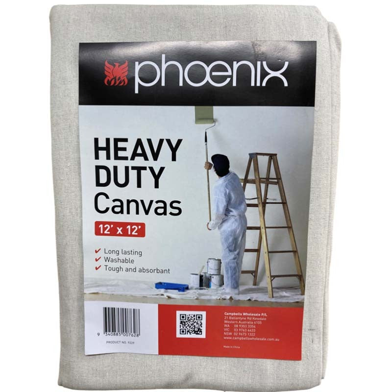 Phoenix Heavy Duty Canvas Drop Sheet - 12 x 12ft