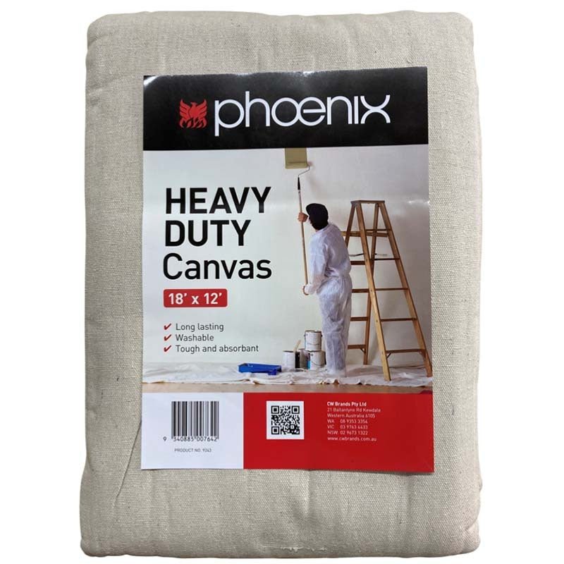 Phoenix Heavy Duty Canvas Drop Sheet - AIMS Industrial Supplies