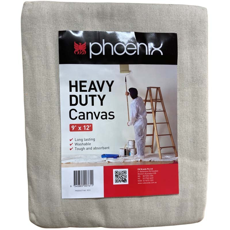 Phoenix Heavy Duty Canvas Drop Sheet - 9 x 12ft