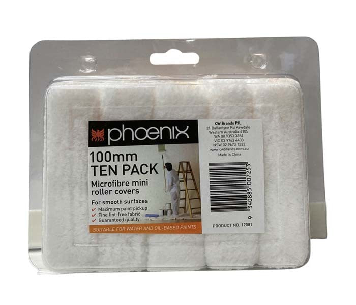 Phoenix Micro Fibre Roller Cover 100mm - 10/Pack1