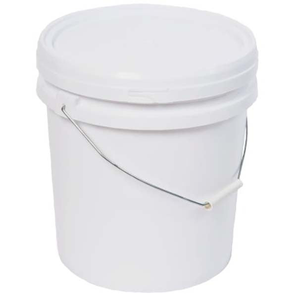 Phoenix White Plastic Bucket With Lid - AIMS Industrial Supplies