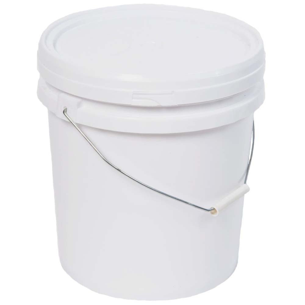 Phoenix White Plastic Bucket With Lid - AIMS Industrial Supplies