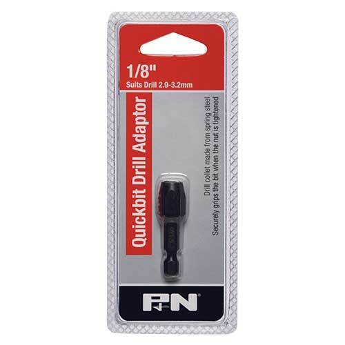 P&N 107B11250 Quickbit Drill Adaptor 1/8" (2.9-3.2mm) Spring Steel