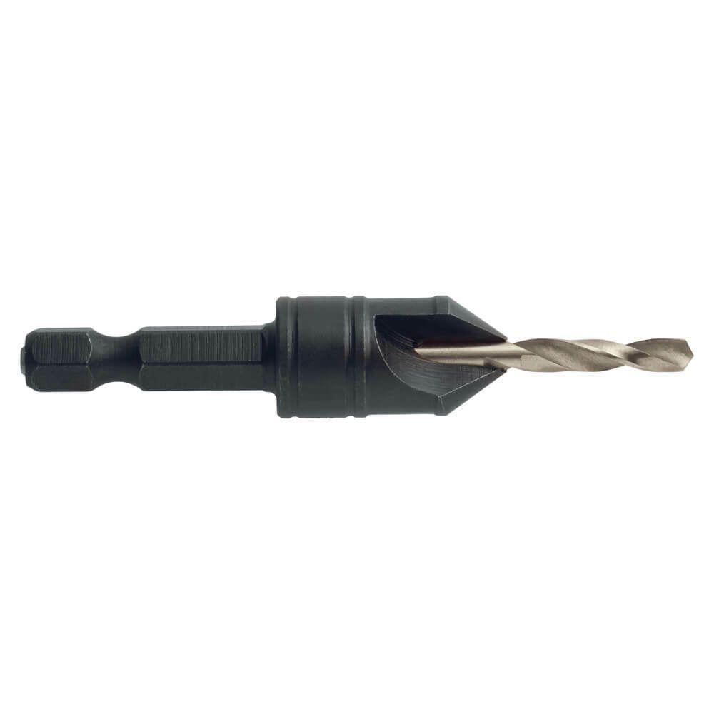 P&N 107B3SET3 Quickbit Pilot Drill Bit & Countersink Set 3 piece + Adaptor - HSS - AIMS Industrial Supplies