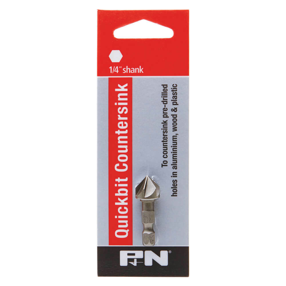 P&N 107BCSINK Quickbit M16 1/2" 90° Countersink Bit Three Flute 1/4" Shank HSS2