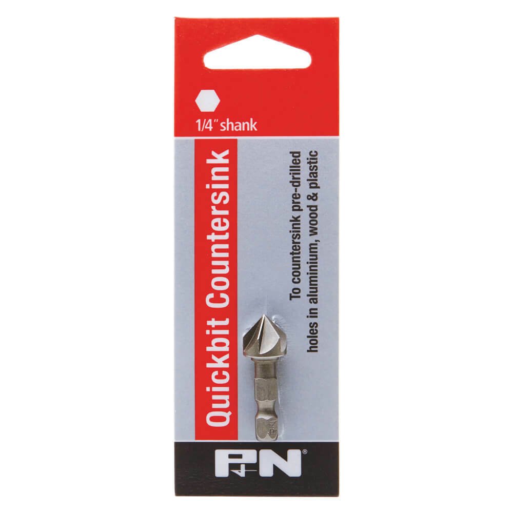 P&N 107BCSINK Quickbit M6 1/2" 90° Countersink Bit Three Flute 1/4" Shank HSS - AIMS Industrial Supplies