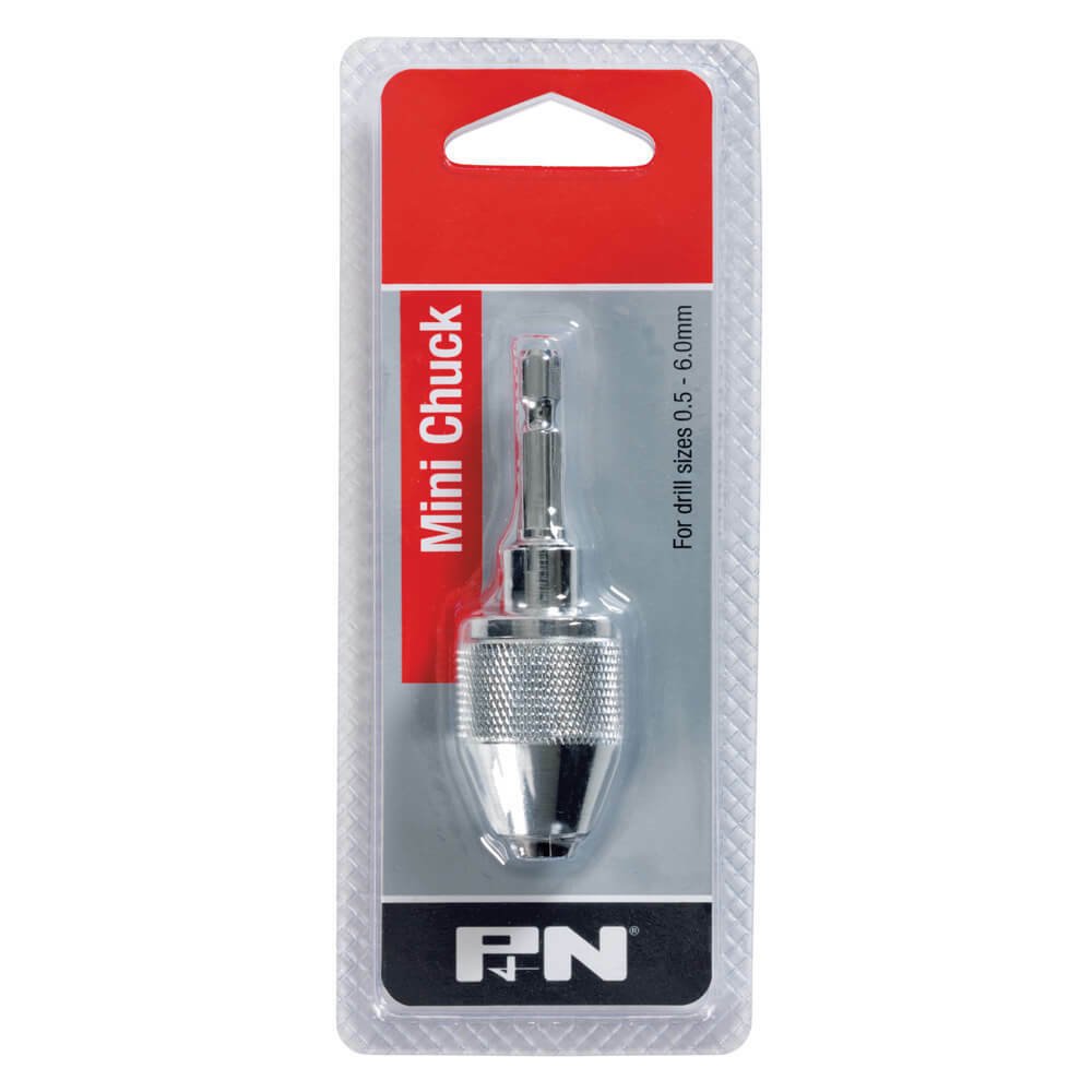 P&N 107CMQ001 Quickbit Mini Chuck 0.5 - 6mm x 1/4" Shank Tool Steel - AIMS Industrial Supplies