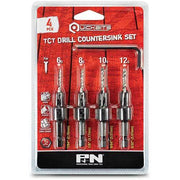 P&N 107DC0004 Quickbit Drill / Countersink TCT Set 1/4" Shank 4Pcs - AIMS Industrial Supplies