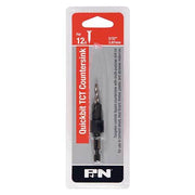 P&N 107DC0008 Quickbit 8G 1/8" Pilot Drill Bit & Countersink 1/4" Shank - TCT - AIMS Industrial Supplies