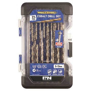 P&N 149060006 Workshop Cobalt HSS Drill Set plus Countersink - 25 Pcs - AIMS Industrial Supplies