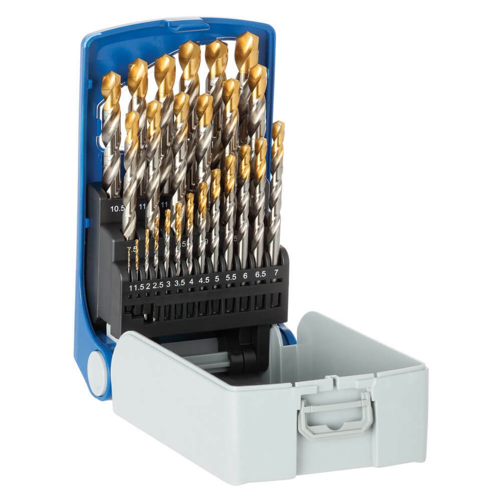 P&N 150B0WS3M Workshop 25 piece Jobber Drill Set - HSS Tinite 1 - 13mm x 0.5mm - AIMS Industrial Supplies