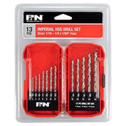 P&N 166044635 13pc Imperial Jobber Drill Set HSS 1/16" - 1/4" x 1/64" - AIMS Industrial Supplies