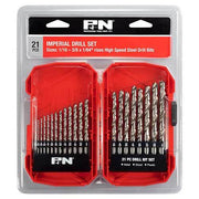 P&N 166044637 21pc Imperial Jobber Drill Set HSS 1/16" - 3/8" x 1/64" - AIMS Industrial Supplies