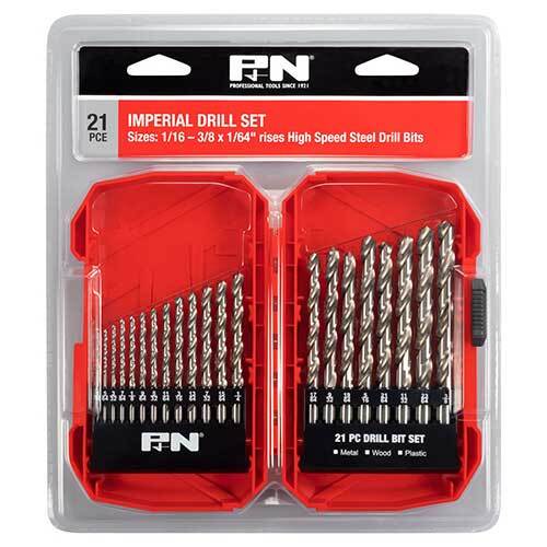 P&N 166044637 21pc Imperial Jobber Drill Set HSS 1/16" - 3/8" x 1/64" - AIMS Industrial Supplies