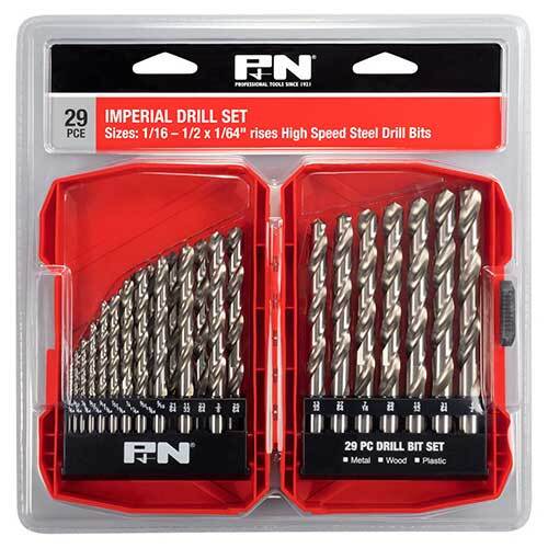 P&N 166044638 29pc Imperial Jobber Drill Set HSS 1/16 - 1/2 x 1/64" - AIMS Industrial Supplies