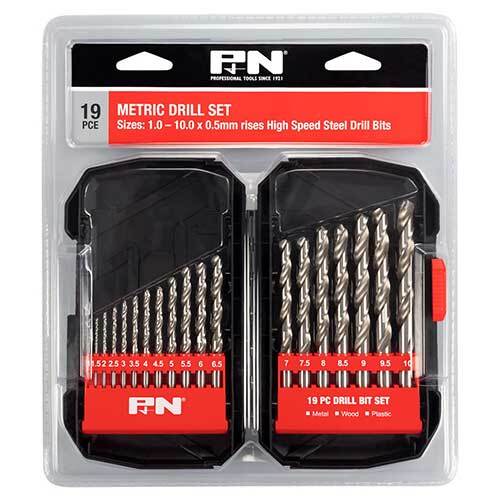 P&N 166044641 19pc Metric Jobber Drill Set - HSS 1mm - 10mm x 0.5mm - AIMS Industrial Supplies