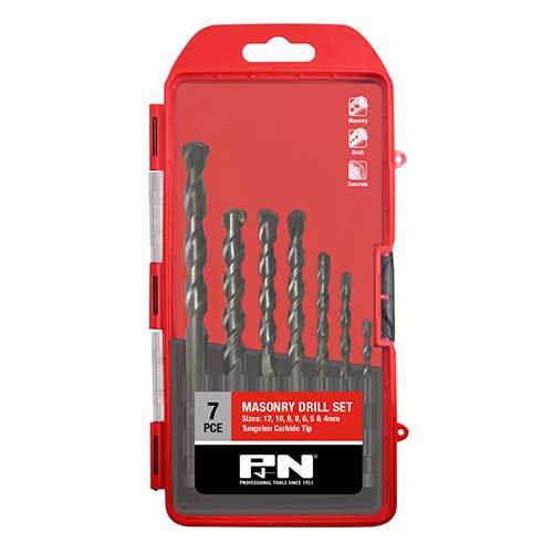 P&N 166044644 Set 7 piece Masonry 4.0mm - 12.0mm Tungsten Carbide - AIMS Industrial Supplies