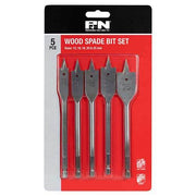 P&N 166044647 5 piece Spade Bit Set 12mm - 25mm Carbon Steel - AIMS Industrial Supplies