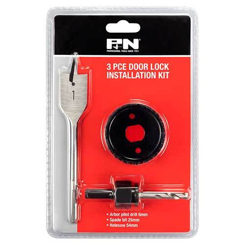 P&N 166044661 Holesaw Set Kit 3 piece Lock Installation Carbon Steel - AIMS Industrial Supplies