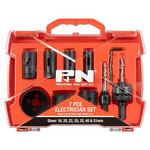 P&N 166044662 Holesaw Electrician Set 7 piece Bi Metal HSS - AIMS Industrial Supplies