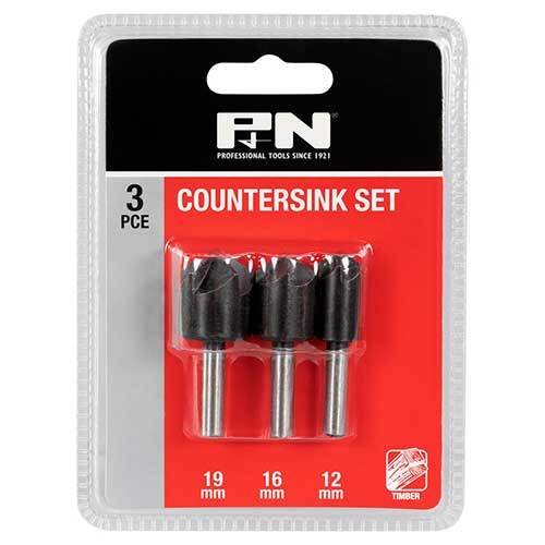P&N 166044670 Rosehead Countersink Set 3 piece - Carbon Steel1