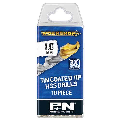 P&N 166310394 1mm Workshop Jobber Drill Bit HSS Co TiN Metric 10 Pack