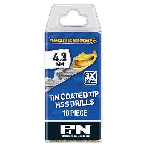 P&N 166311693 4.3mm Workshop Jobber Drill Bit HSS Co TiN Metric 10 Pack