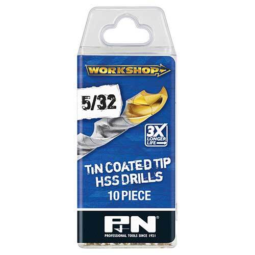 P&N 166411563 5/32" Workshop Jobber Drill Bit HSS Co TiN Imperial 10 Pack
