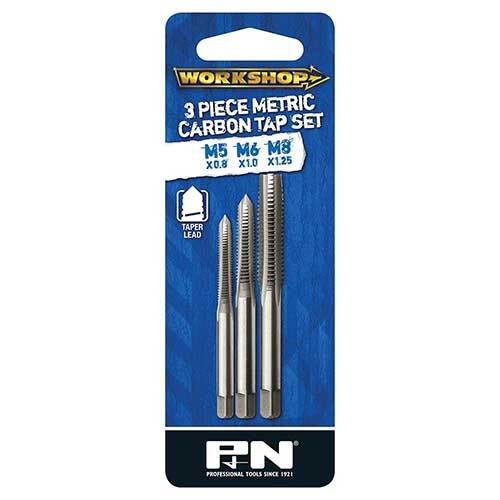 P&N 267003103 Metric Workshop Carbon Tap Set (M5x0.8, M6x1.0, M8x1.25mm) 3 Pce - AIMS Industrial Supplies