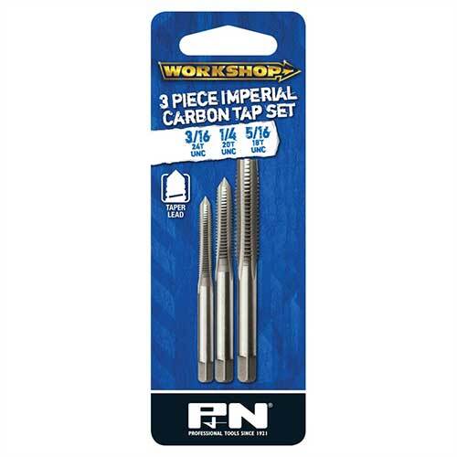 P&N 267003203 Imperial Workshop Carbon Tap Set (5/16, 1/4, 3/16'') 3 Pce - AIMS Industrial Supplies