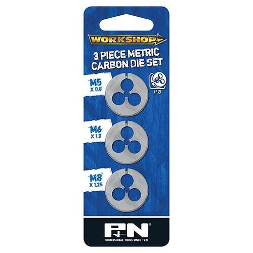 P&N 267013103 Metric Workshop Carbon Die Set (M5x0.8, M6x1.0, M8x1.25mm) 3 Pce - AIMS Industrial Supplies