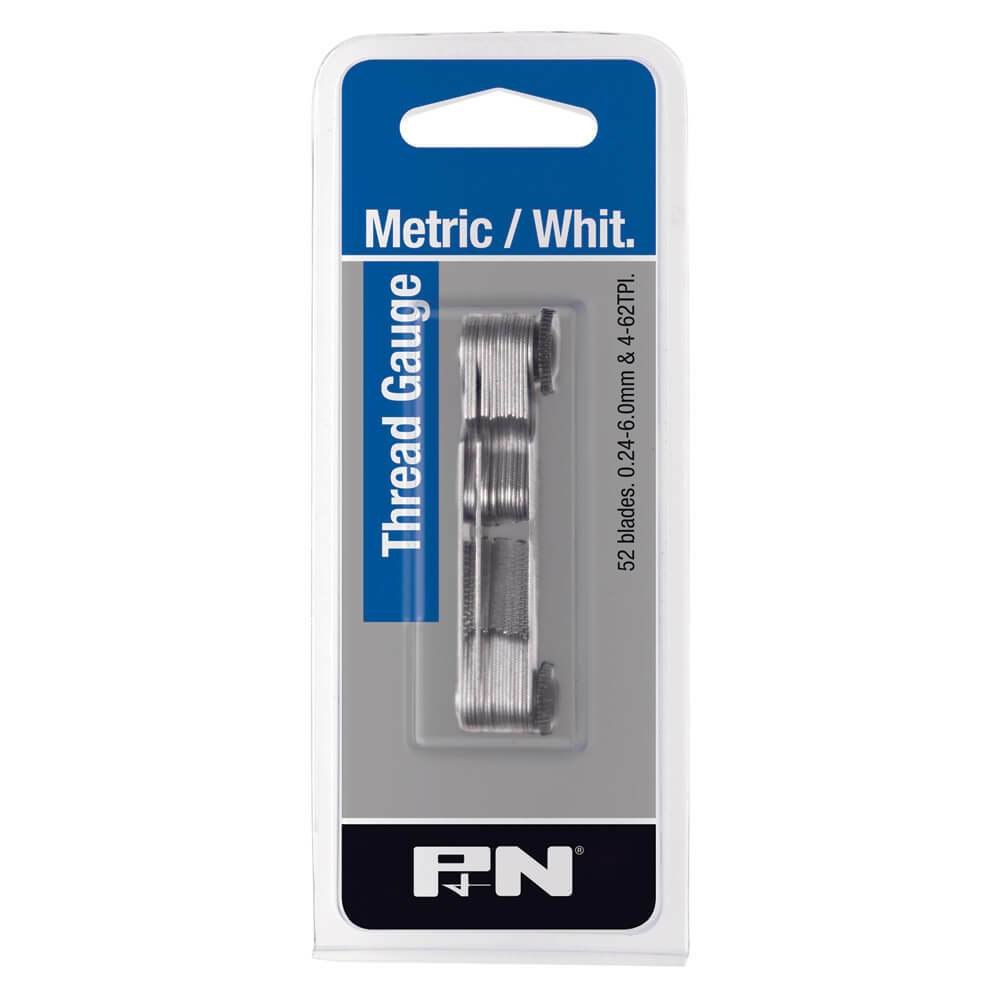 P&N 268MW0052 Workshop Thread Gauge Metric/Whit 0.25 - 6.0mm & 4-62 TPI 52 Blades Bright1
