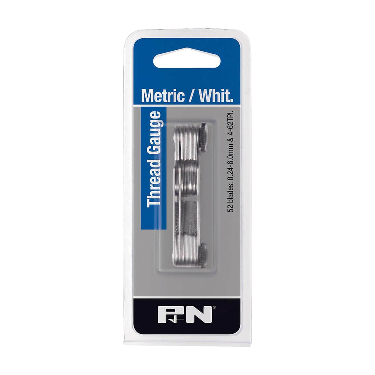 P&N 268MW0052 Workshop Thread Gauge Metric/Whit 0.25 - 6.0mm & 4-62 TPI 52 Blades Bright