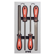 P&N 300SET004 File Set Bastard 4Pce Flat/Half Round/Round/Square x 200mm - AIMS Industrial Supplies