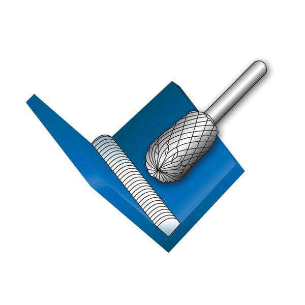 P&N Carbide Burr Cylindrical Radius End Double Cut 3