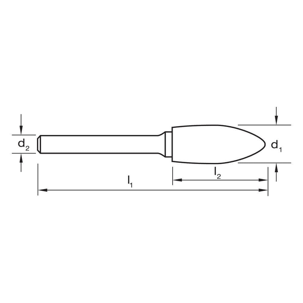P&N Carbide Burr Flame Shape Double Cut - AIMS Industrial Supplies