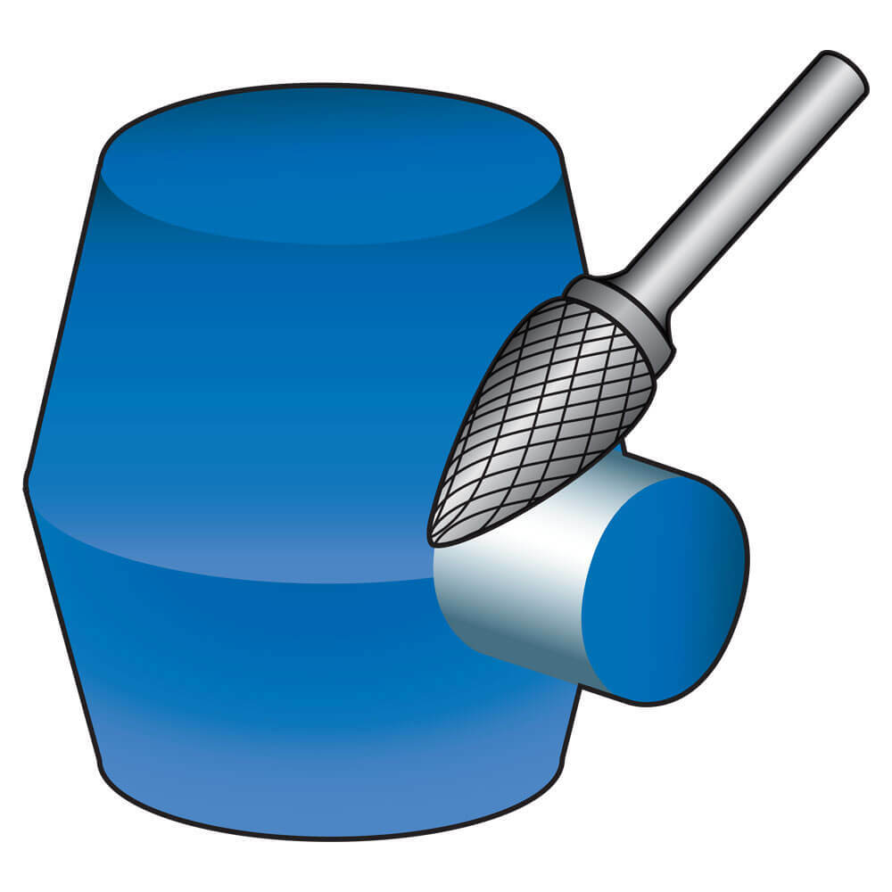 P&N Carbide Burr Flame Shape Double Cut 3