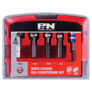 P&N Quick Change HSS Countersink Set, 4 Pieces - 1660446771