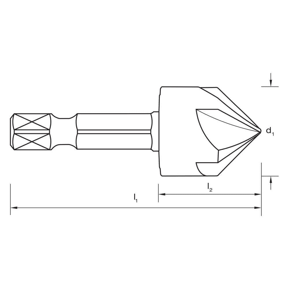 P&N Quickbit Rose Countersink Bit - Chrome Vanadium CRV - AIMS Industrial Supplies