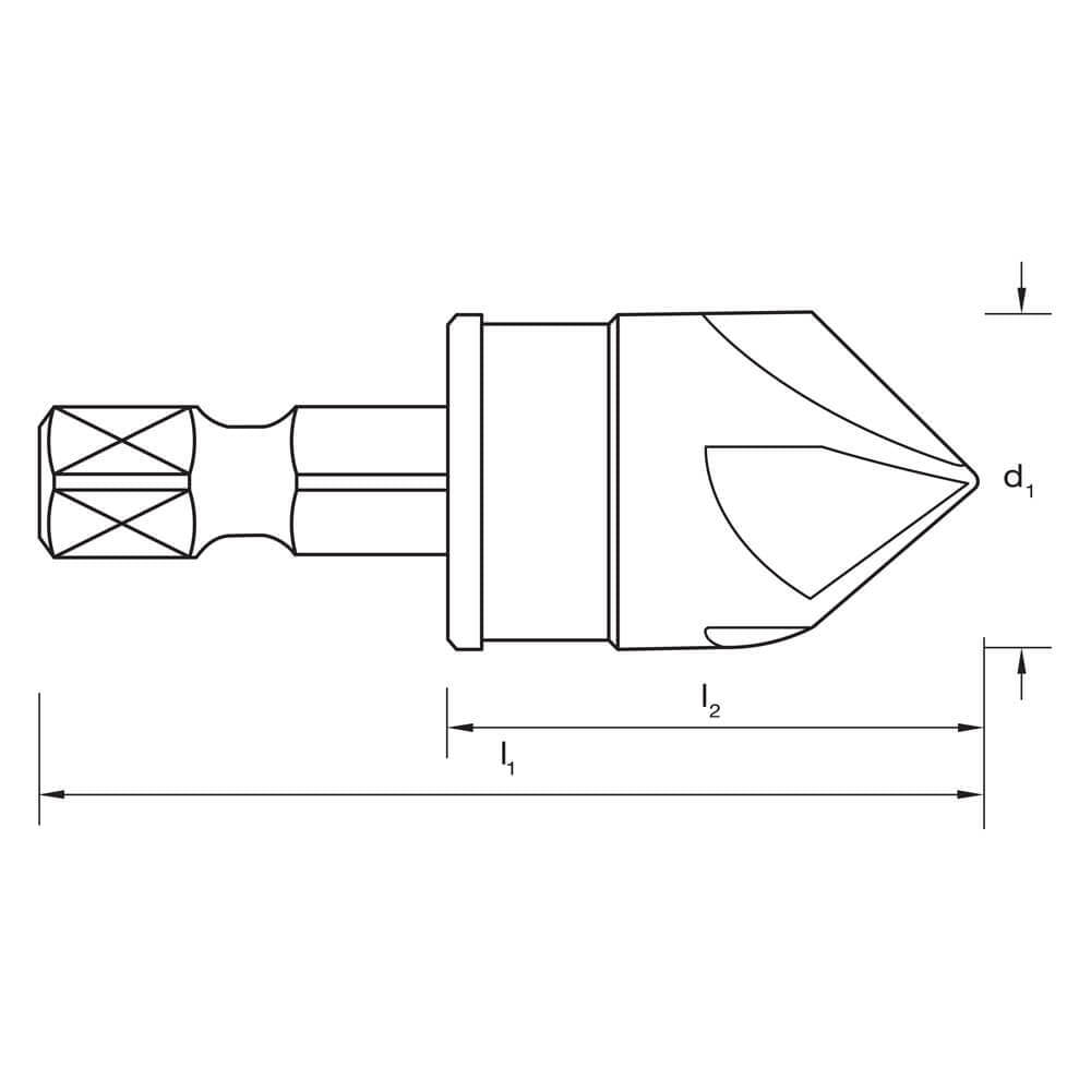 P&N Quickbit Rose Countersink Bit - High Carbon Steel HCS3