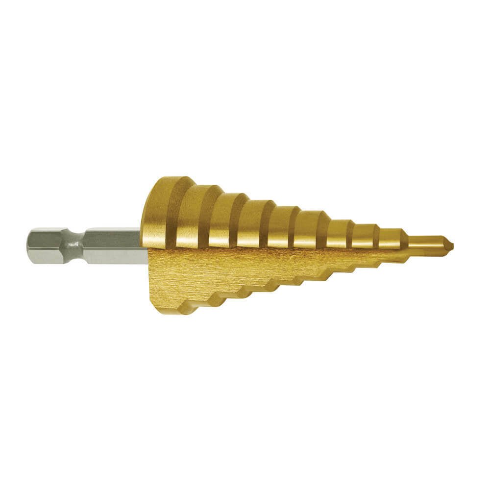 P&N QuickBit Step Drill Bit - Imperial - High Speed Steel Tinite - AIMS Industrial Supplies