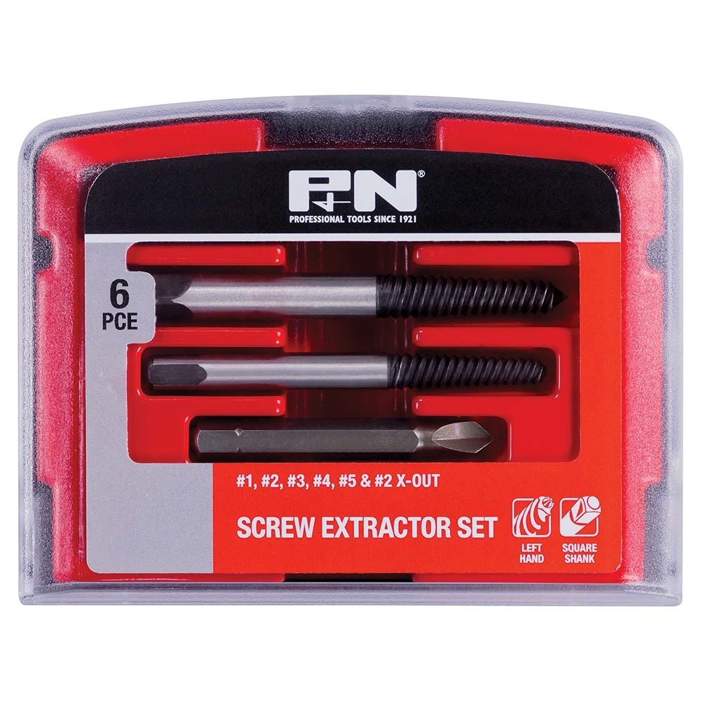 P&N Screw Extractor Set, 6 Pieces - 166044679 - AIMS Industrial Supplies