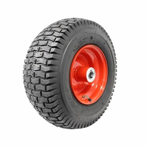 Pneumatic Wheel - Red Steel Centre, Ball Bearing - AIMS Industrial Supplies